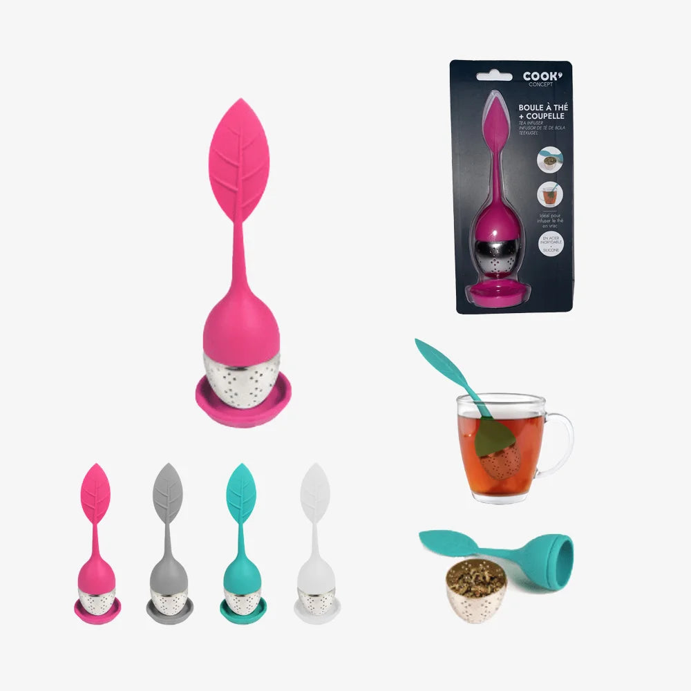 La boule à thé est un outil indispensable qui vous permet d'infuser facilement votre thé ou infusion en vrac. Son design en acier inoxydable avec des petits trous permet une infusion optimale tout en retenant les feuilles de thé à l'intérieur. Avec la boule à thé, vous pouvez personnaliser votre expérience en ajustant la quantité et le temps d'infusion selon vos préférences. 4 coloris disponibles. Dimensions : 4 x 4,2 x 20 cm Composition : silicone et acier inoxydable 