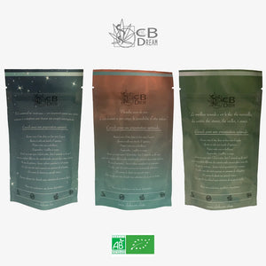 Découvrez de nouvelles saveurs et laissez-vous emporter par un voyage gustatif avec notre pack découverte qui regroupe notre infusion douce nuit, notre infusion exotique et notre thé vert. Profitez d'un moment de détente et de bien-être tout en découvrant de nouvelles saveurs exotiques.