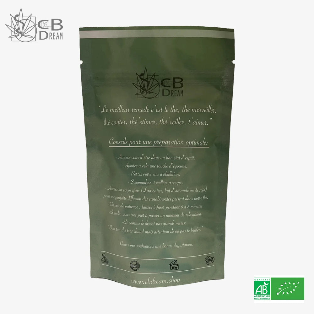 Thé vert sencha au chanvre CBD